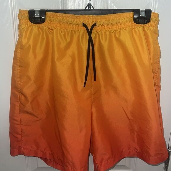 Vibrant Orange Ombre Shorts - Picture 2 of 4